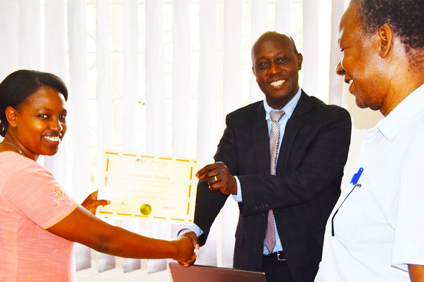 Training certificate presentation